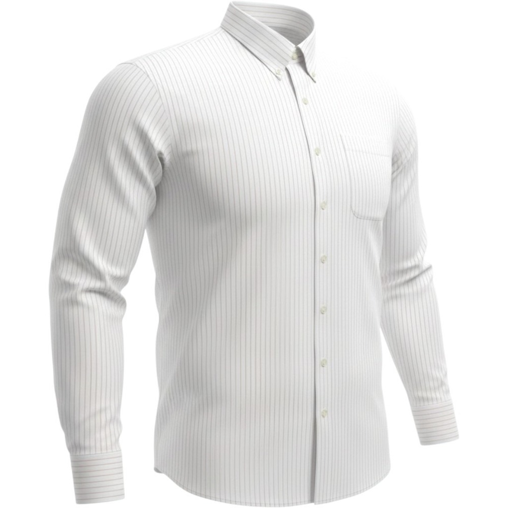 Jos. A. Bank Traveler Dress Shirt Mens 18.5 35 Red Striped No Wrinkle Cotton NEW